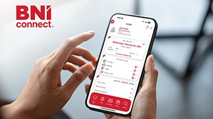 BNI Connect app on a phone